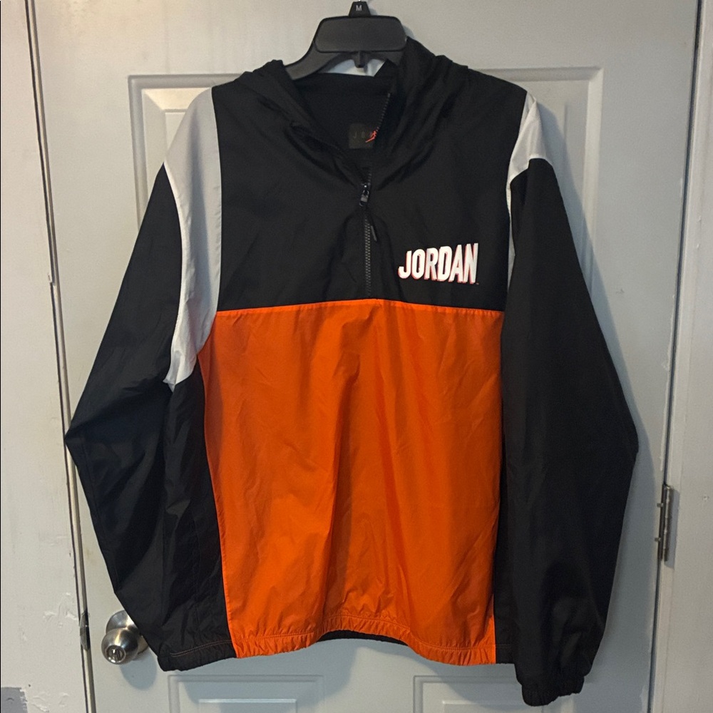 Jordan Colorblock Black and Orange Jacket
